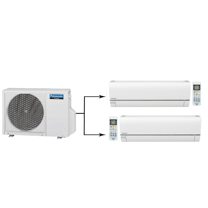 Мульти сплит-система на 2 комнаты Panasonic CU-2E18PBD/CS-E9RKDW*2шт от интернет-магазина ClimateON